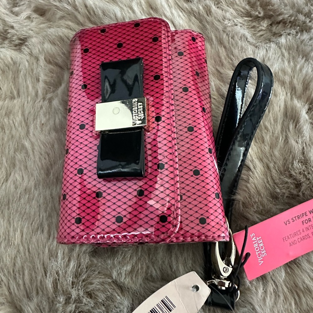 Victoria's Secret Pink and Black Wristlet